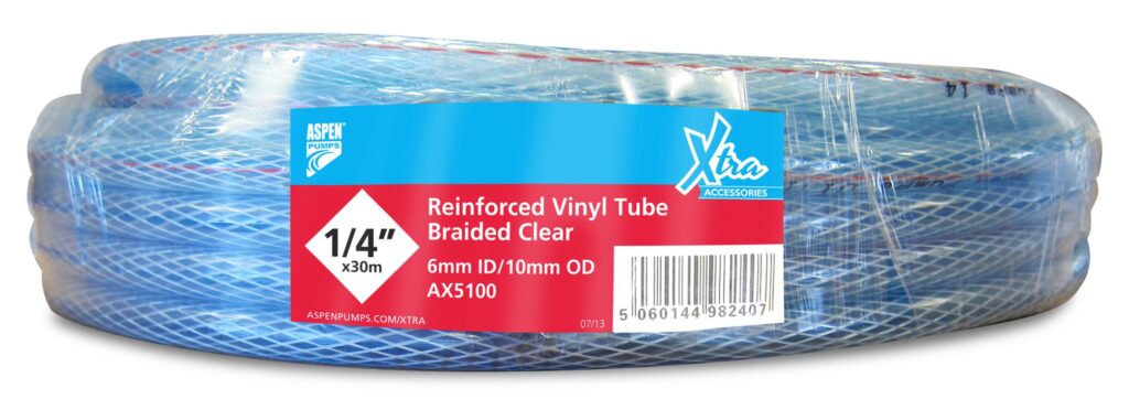 Vinyl tubing AX5100 reinforced (braided) 6mm (30 meters)